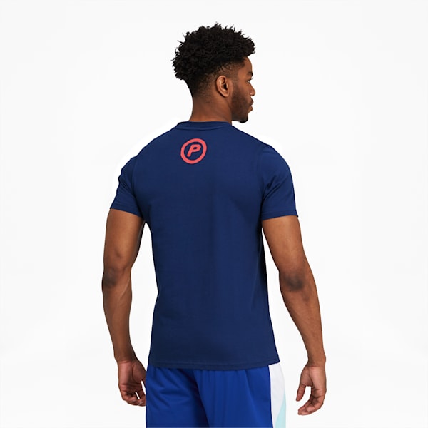 PUMA Hoops Men's Basketball Tee, Elektro Blue, extralarge