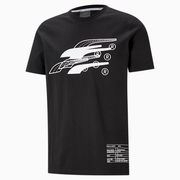 PUMA Hoops Men's Basketball Tee, Cotton Black, extralarge