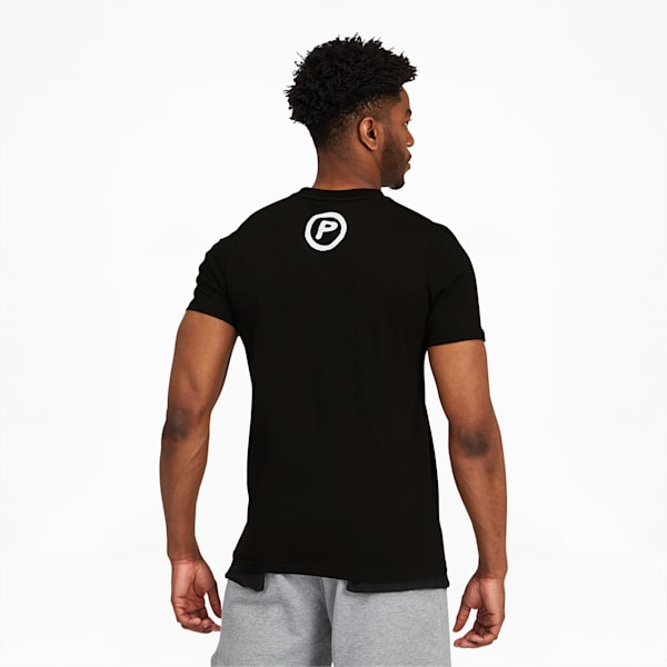 PUMA Hoops Men's Basketball Tee, Cotton Black, extralarge