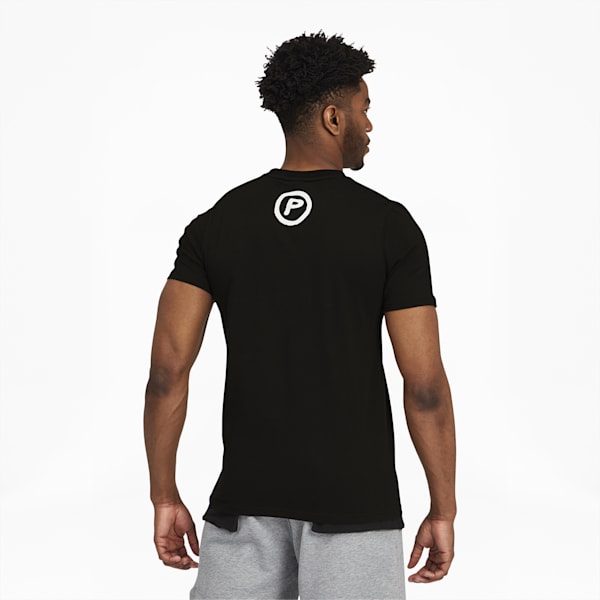 Playera de baloncesto para hombre 1, Cotton Black, extralarge