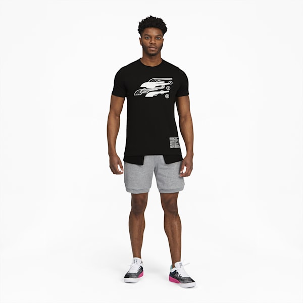 Playera de baloncesto para hombre 1, Cotton Black, extralarge