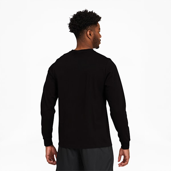 Franchise Men's Long Sleeve Basketball Tee, Puma Black, extralarge