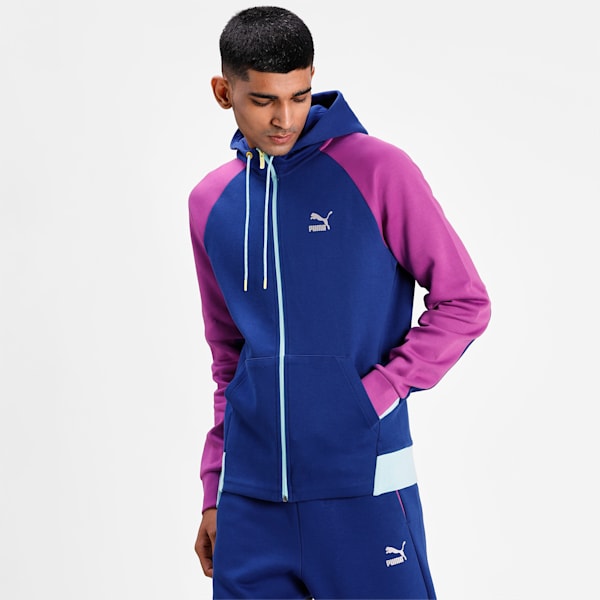 Classics Tech Full-Zip Men's Hoodie, Elektro Blue, extralarge-IND