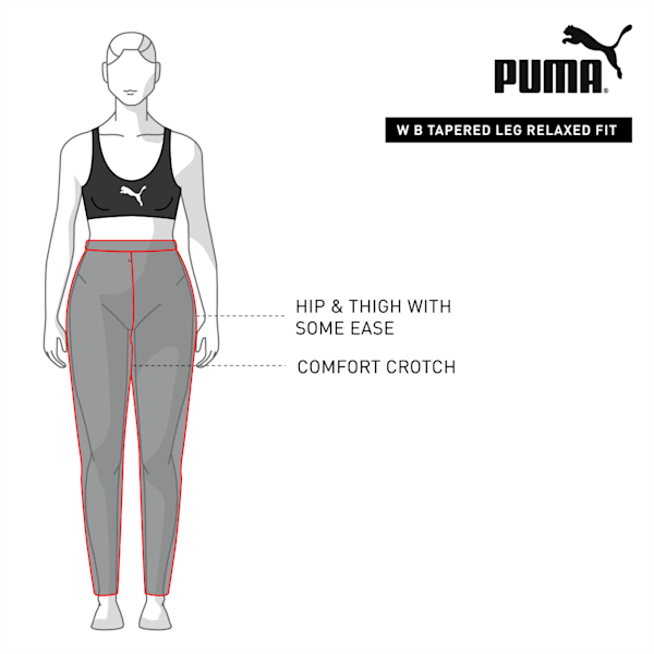 Evide Woven Women's Track Relaxed Pants, Puma Black