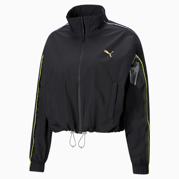Evide Woven Women's Track Relaxed Jacket, Puma Black, extralarge-IND