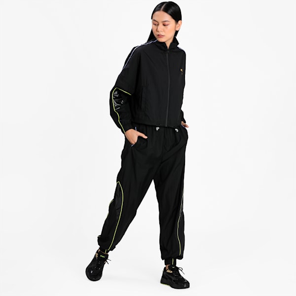 Evide Woven Women's Track Relaxed Jacket, Puma Black, extralarge-IND