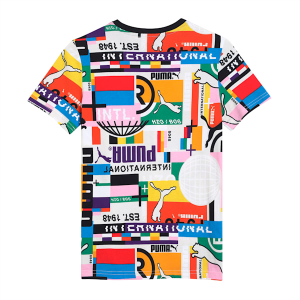 PUMA International Printed Kid's  T-shirt, Puma White-game, extralarge-IND