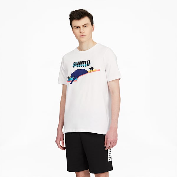 Logo Play Men's Graphic Tee, Puma White-1, extralarge