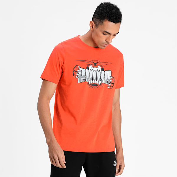 Logo Play Men's Graphic Tee, Tigerlily, extralarge