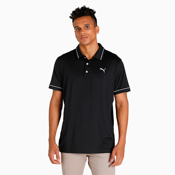 CLOUDSPUN Monarch Men's Golf Performance Polo, Puma Black Heather-High Rise, extralarge-IND