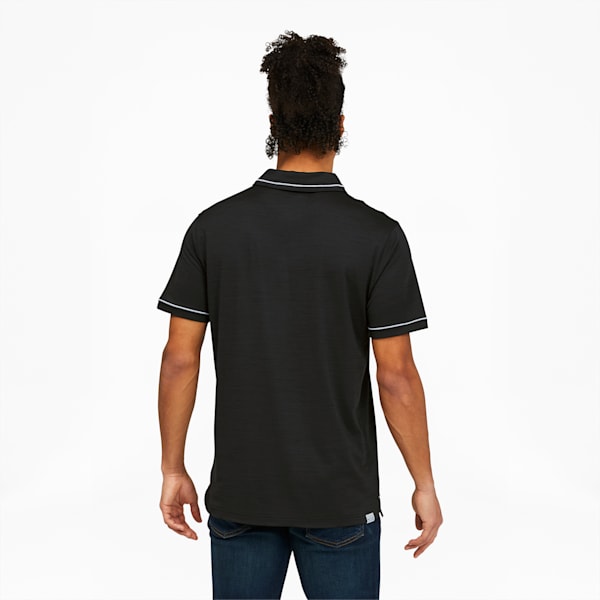 CLOUDSPUN Monarch Men's Golf Polo Shirt, Puma Black Heather-High Rise