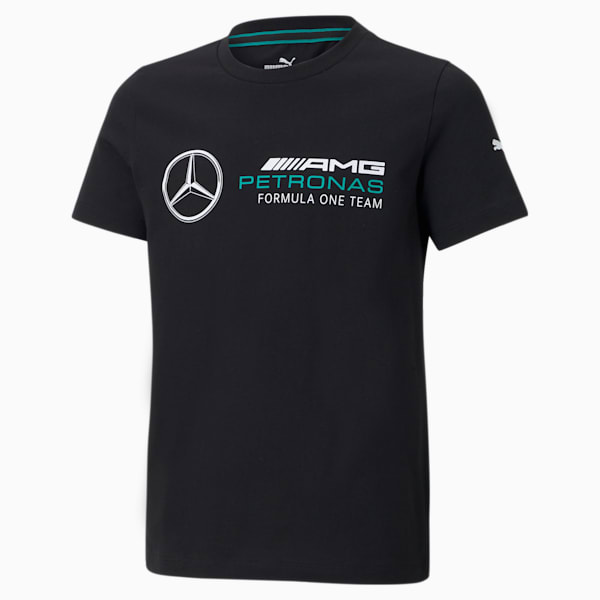 Mercedes Unisex Regular Fit Kids Logo T-shirt, Puma Black, extralarge-IND
