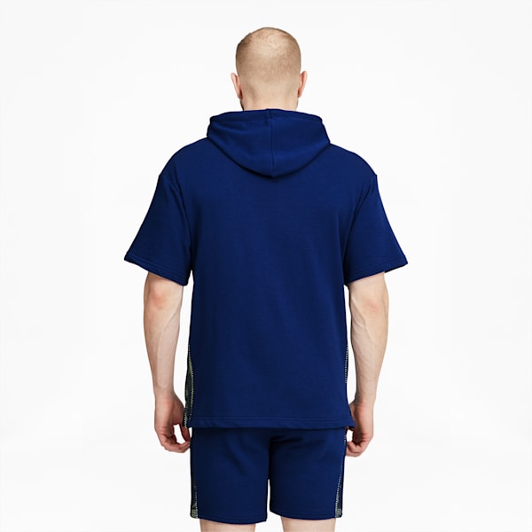 Decor8 Men's Short Sleeve Hoodie, Elektro Blue, extralarge