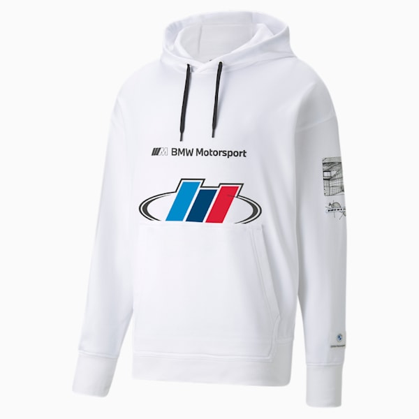 BMW M Motorsport Street Men's Hoodie, Puma White, extralarge