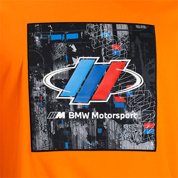 BMW M Motorsport Street Relaxed Fit Men's T-Shirt, Vibrant Orange, extralarge-IND