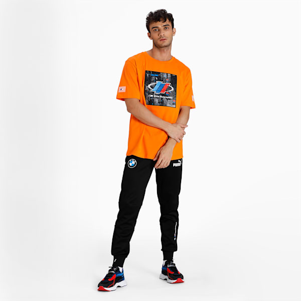 BMW M Motorsport Street Relaxed Fit Men's T-Shirt, Vibrant Orange, extralarge-IND