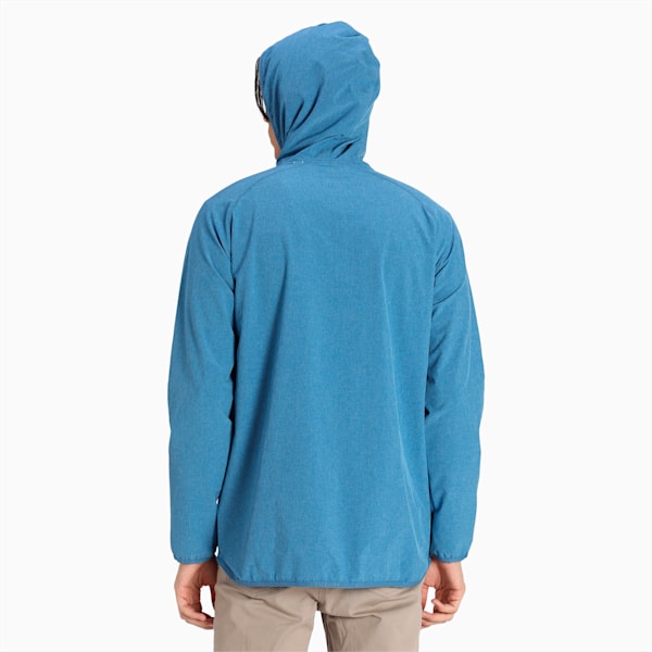 EGW Slim Fit Men's Regular Fit Hooded Performance Jacket, Federal Blue Heather, extralarge-IND