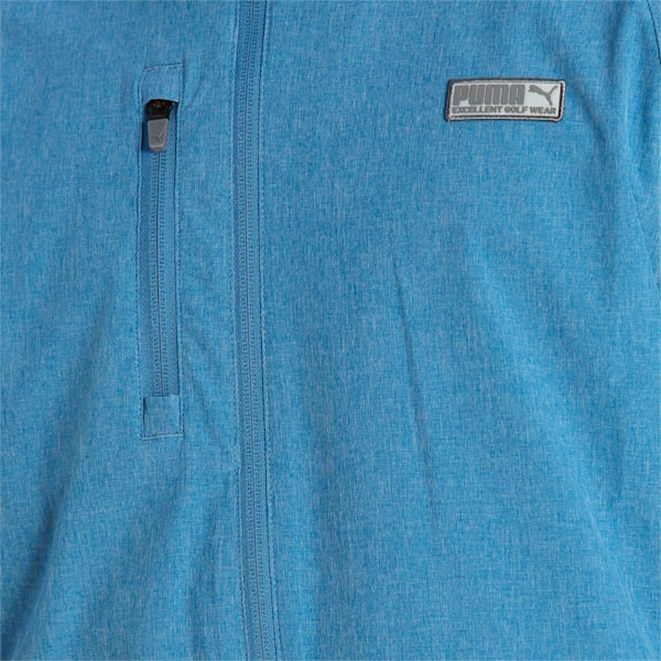 EGW Slim Fit Men's Regular Fit Hooded Performance Jacket, Federal Blue Heather, extralarge-IND