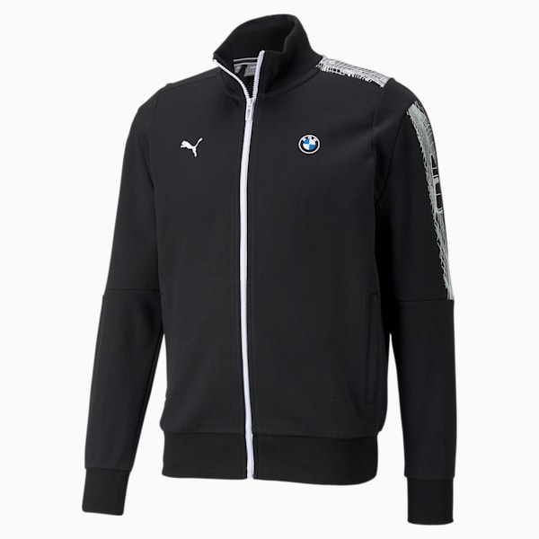 BMW M Motorsport Regular Fit T7 Full-Zip Men's Sweat Shirt, Puma Black, extralarge-IND