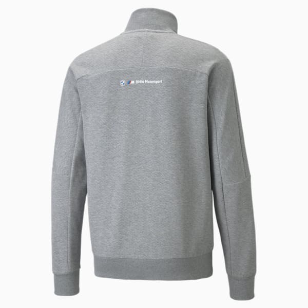 BMW M Motorsport Regular Fit T7 Full-Zip Men's Sweat Shirt, Medium Gray Heather, extralarge-IND