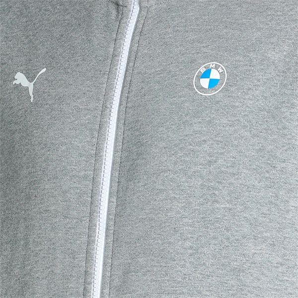 BMW M Motorsport Regular Fit T7 Full-Zip Men's Sweat Shirt, Medium Gray Heather, extralarge-IND