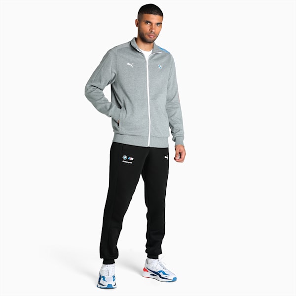 BMW M Motorsport Regular Fit T7 Full-Zip Men's Sweat Shirt, Medium Gray Heather, extralarge-IND