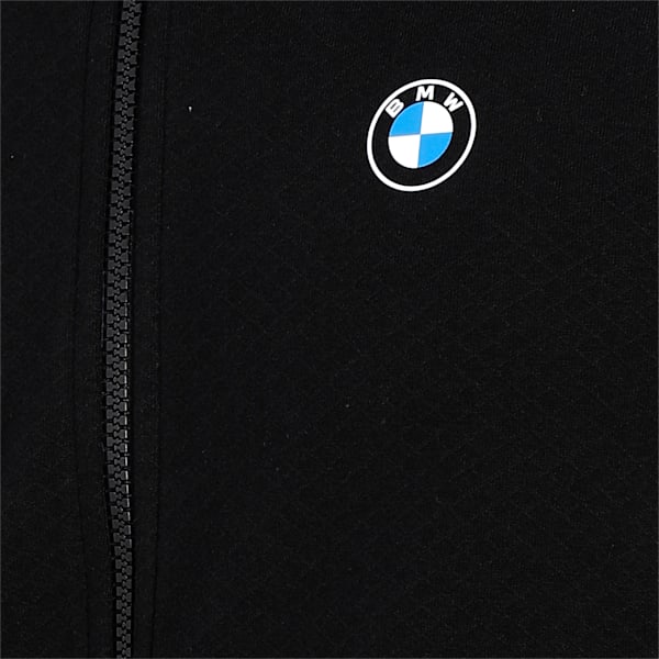BMW M Motorsport Regular Fit T7 Full-Zip Men's Sweat Shirt, Puma Black-M COLOR, extralarge-IND