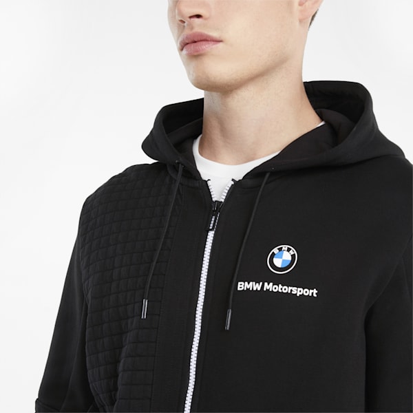 BMW M Motorsport Regular Fit Full-Zip Men's Regular Fit Hoodie, Puma Black, extralarge-AUS