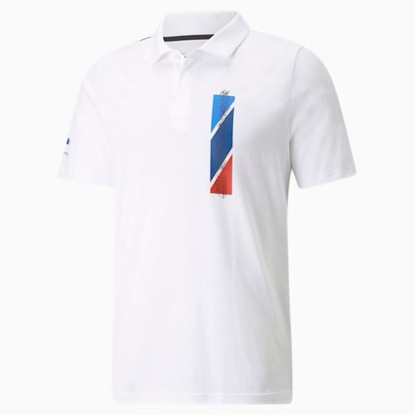 BMW M Motorsport Graphic Men's Polo Shirt, Puma White, extralarge