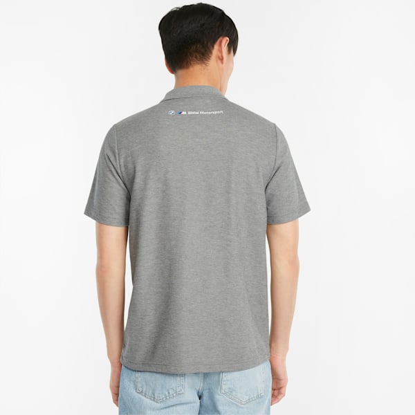 BMW M Motorsport Regular Fit Men's Polo, Medium Gray Heather, extralarge-IND