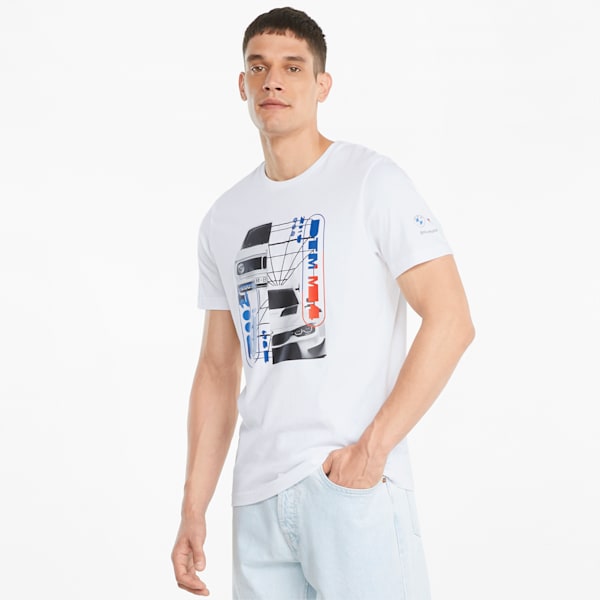 T-shirt graphique BMW M Motorsport Car, homme, Blanc Puma