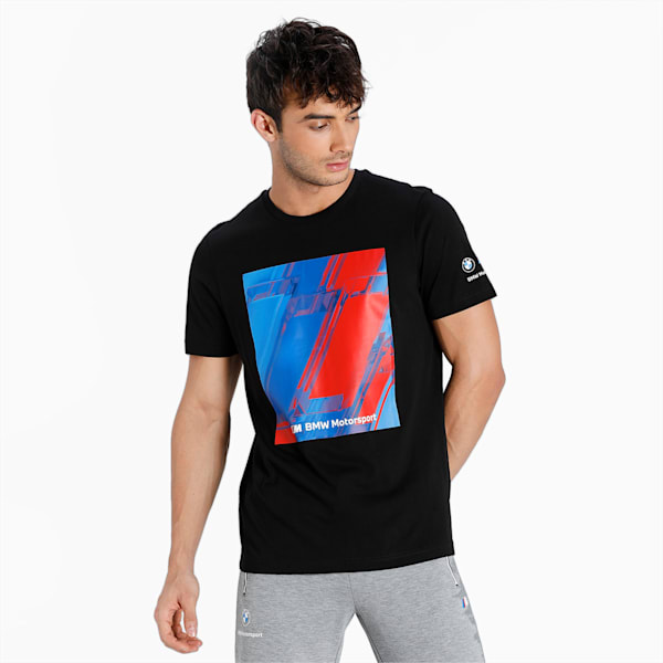 BMW M Motorsport Abstract Graphic Men's T-Shirt, Puma Black, extralarge-IND