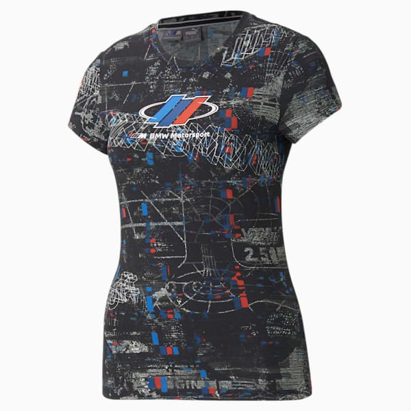 BMW M Motorsport Street Slim Fit Women's T-Shirt, Puma Black, extralarge-IND