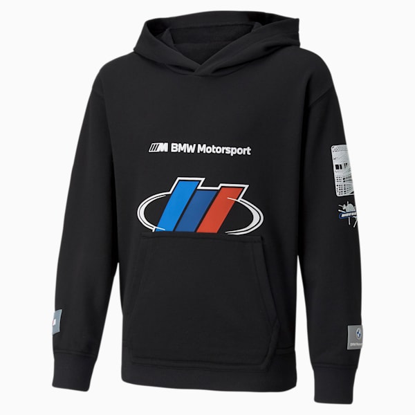 BMW M Motorsport Street Kids' Hoodie, Puma Black, extralarge