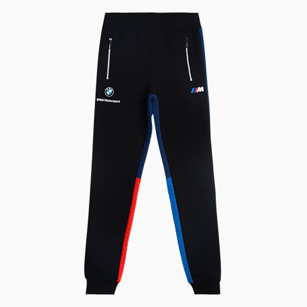 BMW M Motorsport Kid's Sweat Pants, Puma Black-Marina-Blueprint-High Risk Red, extralarge-IND