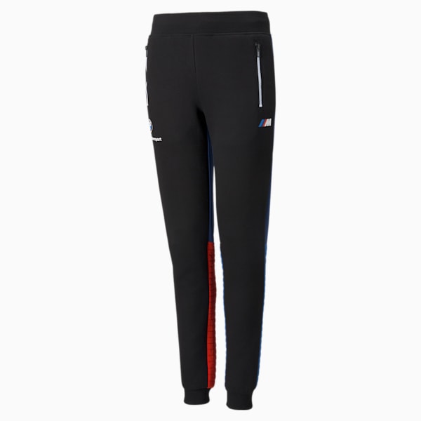 Pantalons en molleton BMW M Motorsport, enfant, Noir Puma-marina-bleu ferro-rouge risque élevé
