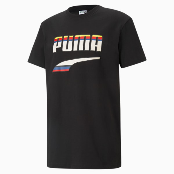 DOWNTOWN Logo Men's T-Shirt, Puma Black, extralarge-IND