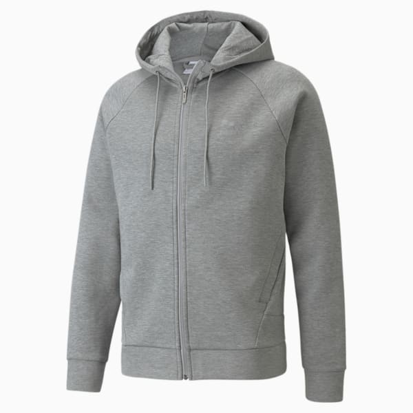 Classics Tech Full-Zip Men's Regular Fit Hoodie, Medium Gray Heather, extralarge-IND