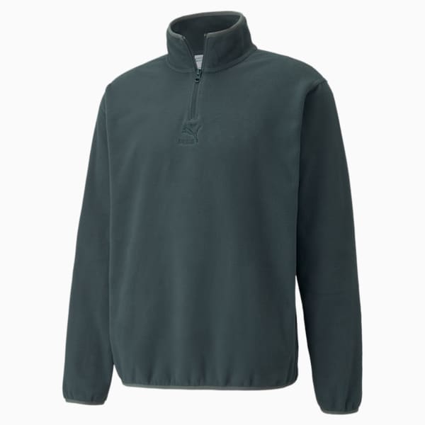 Classics Polar Fleece Relaxed Fit Men's Regular Fit Sweat Shirt, Green Gables, extralarge-IND