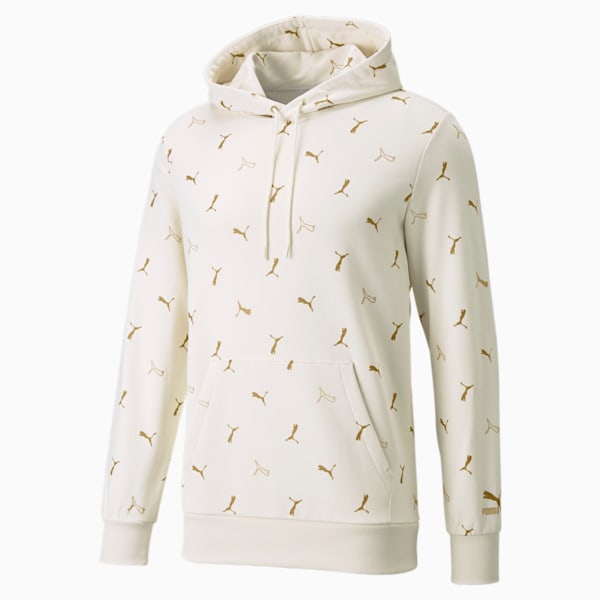 CG Printed Men's Regular Fit Hoodie, Ivory Glow, extralarge-IND
