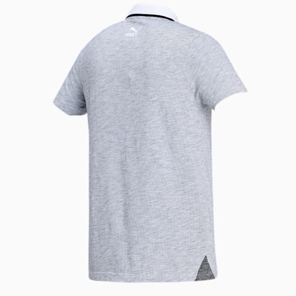 One8 Men's Jacquard Slim Knit Slim Fit Polo, Puma White Heather, extralarge-IND