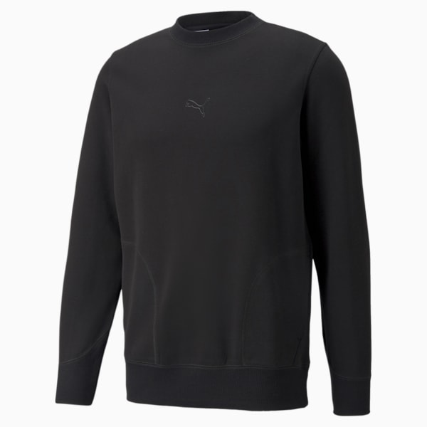 JTS Crew Regular Fit Men's Sweat Shirt, Puma Black, extralarge-IND
