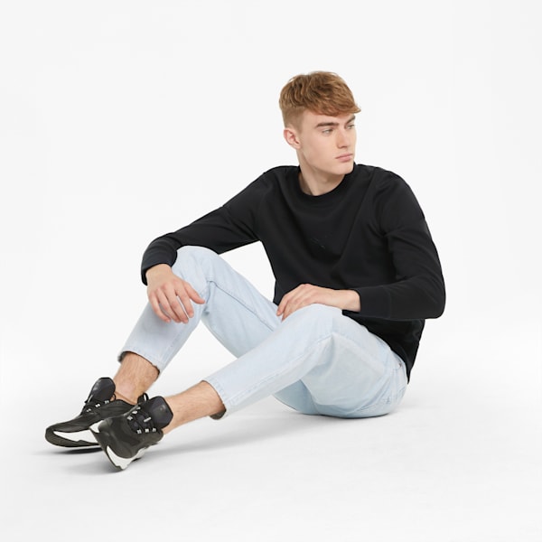 JTS Crew Regular Fit Men's Sweat Shirt, Puma Black, extralarge-IND