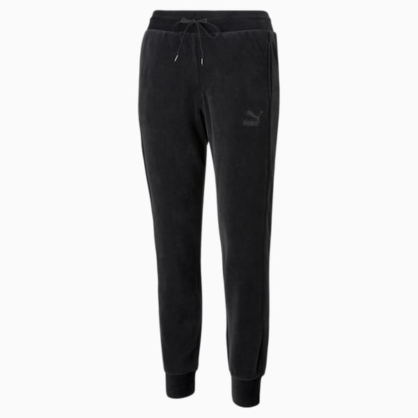 Iconic T7 Velour Women's Pants, Puma Black, extralarge