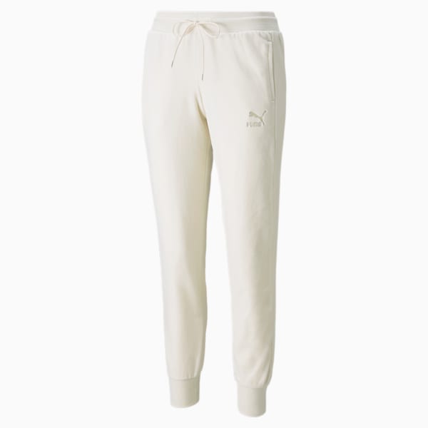 Iconic T7 Velour Women's Pants, Ivory Glow, extralarge