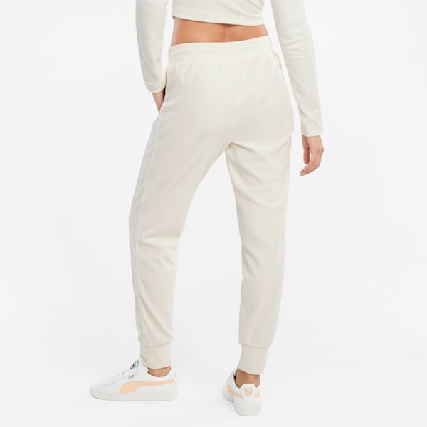 Iconic T7 Velour Women's Pants, Ivory Glow, extralarge