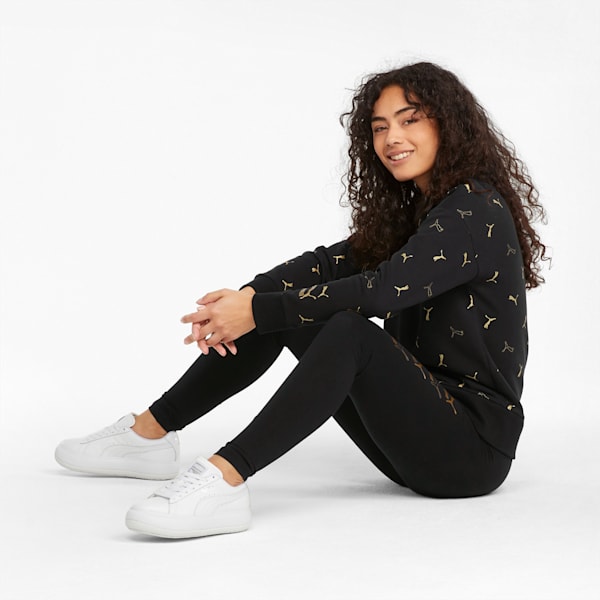 Classics Graphics Women's Slim Tights, Puma Black-Gold