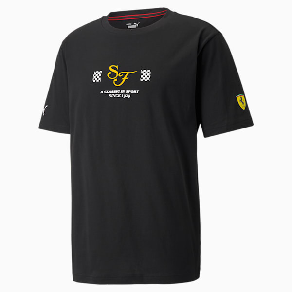 Ferrari Race Statement Relaxed Fit Men's T-Shirt, Puma Black, extralarge-IND