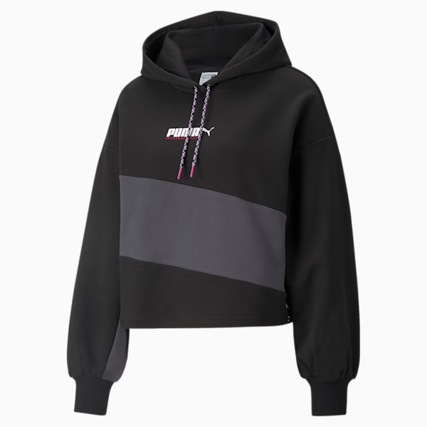 PUMA International Women's Hoodie, Puma Black, extralarge