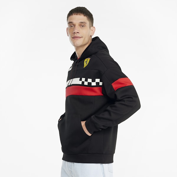 Ferrari Race Speed Driver Series Relaxed Fit Men's Hoodie, Puma Black, extralarge-AUS